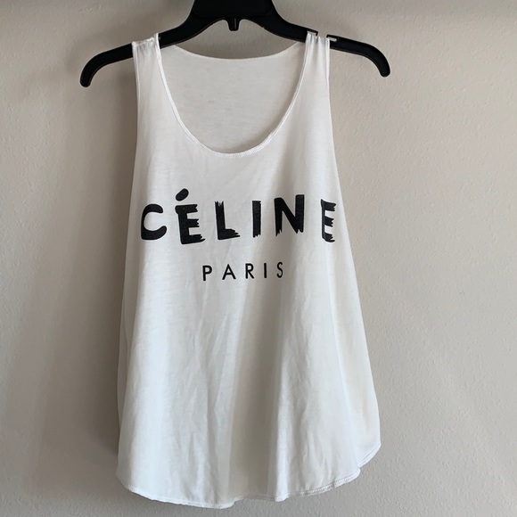 Tops - NWOT cèline paris graphic tank top